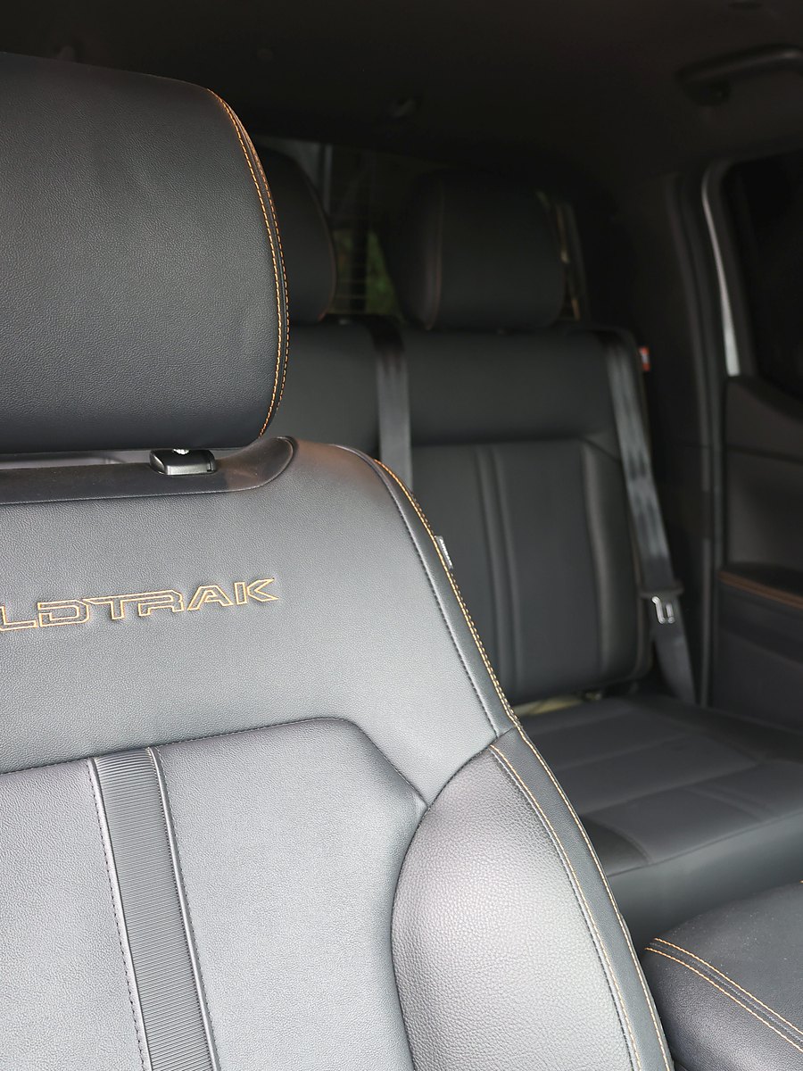 Ford Ranger rear cabin trimmed in the Wildtrak design to match the front seats